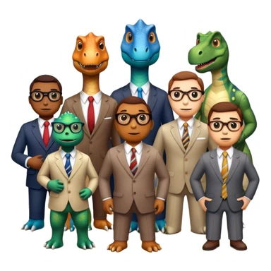 dinosaurs working in an office sticker
