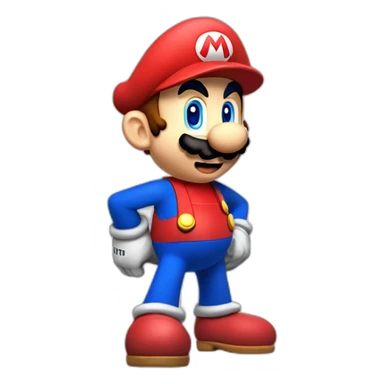 fusion of mario and sonic sticker