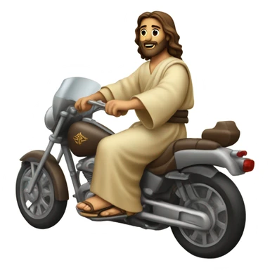 jesus riding a motorcycle sticker