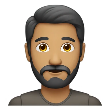 south asian man with a moustache and beard sticker
