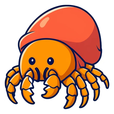 hermit crab sticker