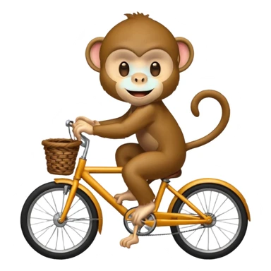 monkey riding a bicycle sticker
