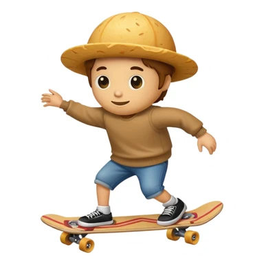 Tortilla riding a skateboard  sticker