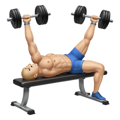 
Dumbbell press level with movement while lying down sticker