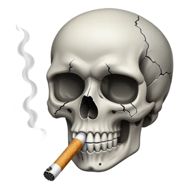Skull smoking  sticker