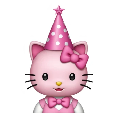 Hello kitty saying happy 17th birthday  sticker