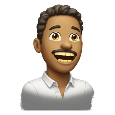 guy with one gold tooth clapping  sticker