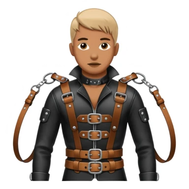 Male BDSM clothing, keep only the clothing part, excluding the head and the icon, keep it simple. sticker