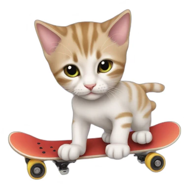 Skater Kitten dj sticker