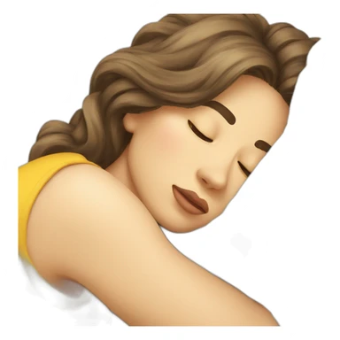 sleepy face yellow sticker