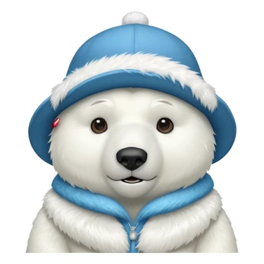 polar bar with hat sticker