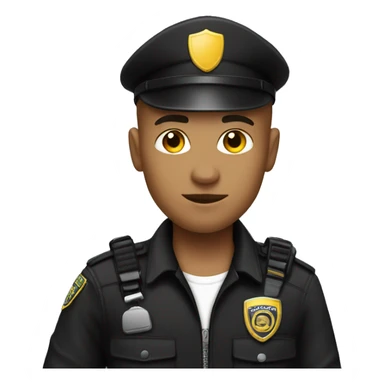 Security guard, punk,  light skin,   sticker