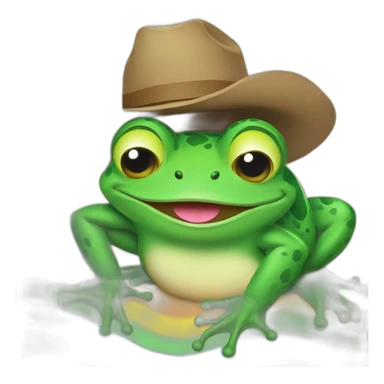 frog cowboy lgbt rainbow sticker