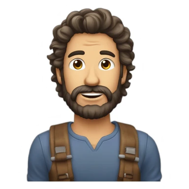 hombre pelo canoso y barba haciendo un gesto de ok a la vez que giña un ojo sticker