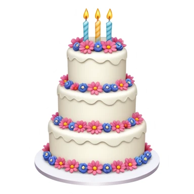 3 tier cake with Happy Birthday  sticker