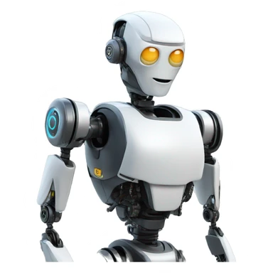 artificial intelligence robot with cool style  sticker