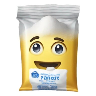 salt packet with a stern expression sticker