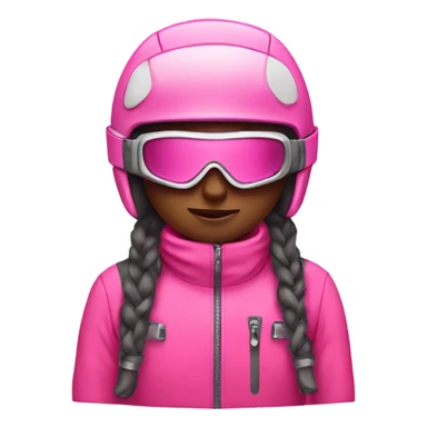 Pink ski sticker