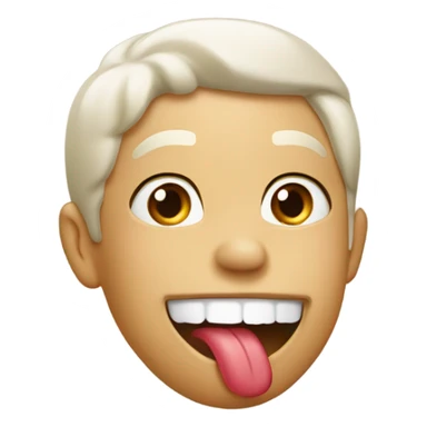 Someone sticking their tongue out sticker
