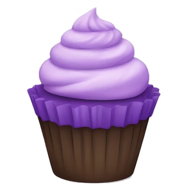 Purple cupcake sticker