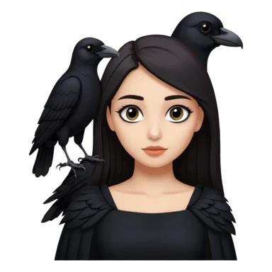 Black aly is the wife of cregan stark and looks like Hande Erçel. She has a raven on her shoulder  sticker
