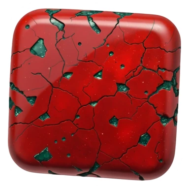  Tumbled glossy shiny Bloodstone sticker