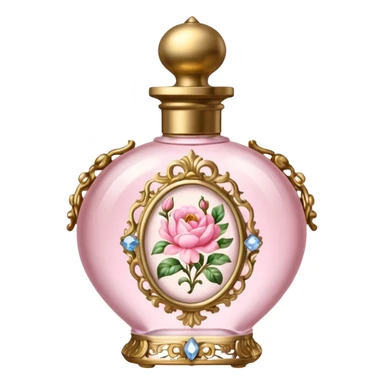vintage rococo light pink perfume  sticker