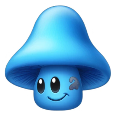 Blue mushroom hat sticker