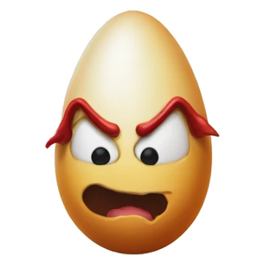 Egg with devil horns sticker