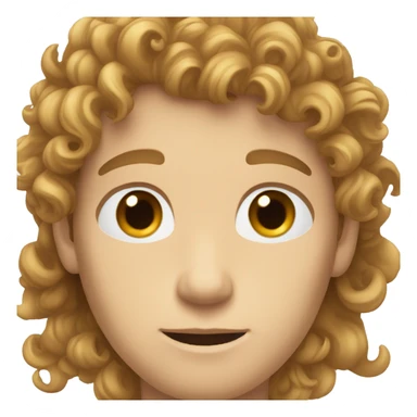 man with curly light brown hair and blue eyes and light skin sticker