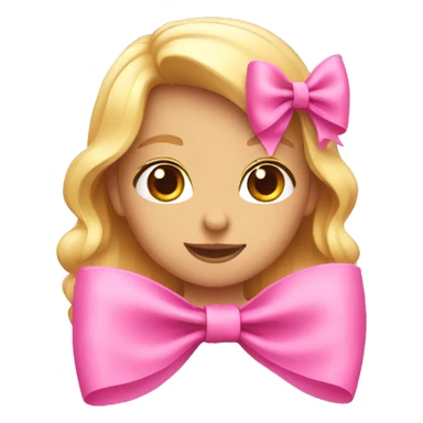 Pink clean girl bow sticker