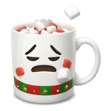 Christmas mug with marshmallows sticker