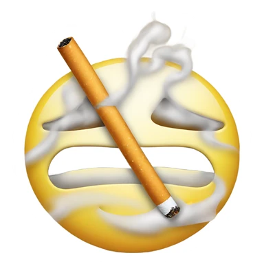 Smiley face with cigarette  sticker