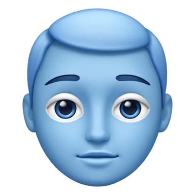 Blue face  sticker