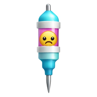 Cute syringe for injection with needle sticker