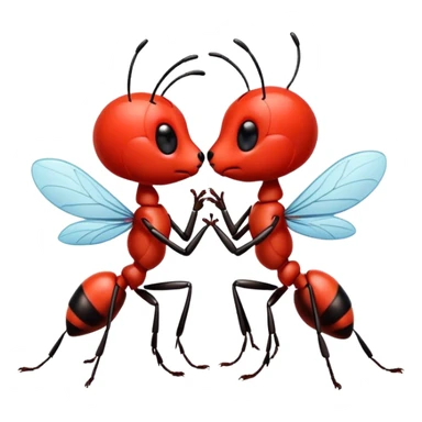 Ant and fed kissing sticker