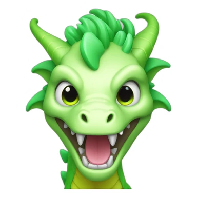 Neon green dragon  sticker