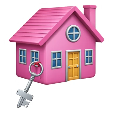 pink house key emoji sticker
