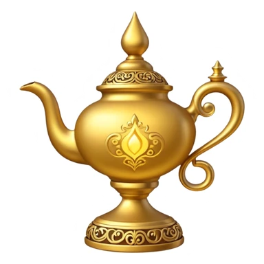 A hyperrealistic Magic lamp sticker