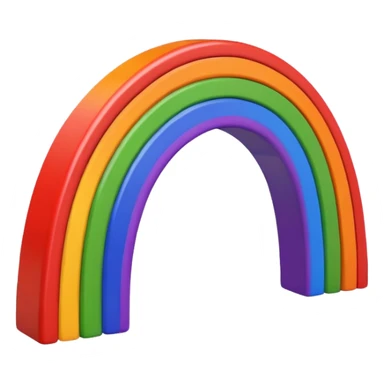 A rainbow swas sticker