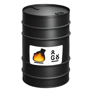 black oil barrel sticker
