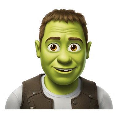 shrek talking with elon musk sticker