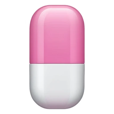 pink and white capsule sticker