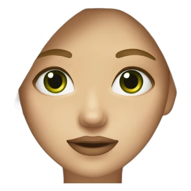 girl with dirty blonde hair dark eyebrows and dark green eyes sticker