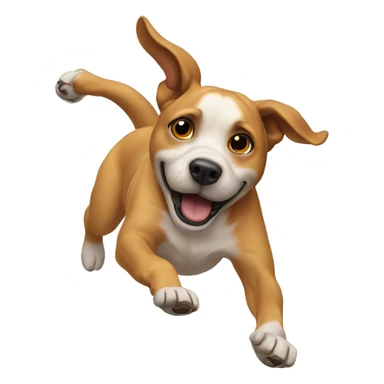 Dog doing a back flip  sticker