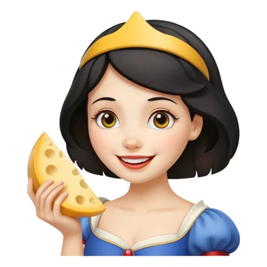 Happy Snow White with cheese sticker