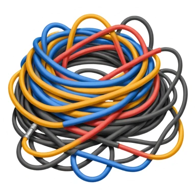 Tangled Cables sticker