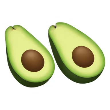 avocado cut in a half sticker