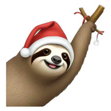 Sloth wearing for Christmas  sticker
