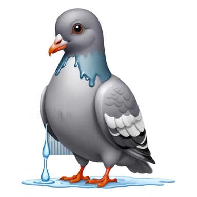 pigeon with drip sticker